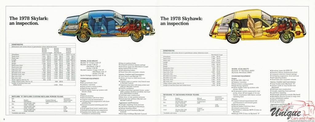1978 Buick Skyhawk Brochure Page 1